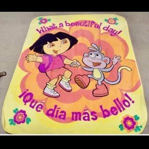 DORA the Explorer w/ Boots SOFT FLEECE Blanket Throw